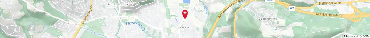 Kartendarstellung des Standorts für Apotheke Auhof in 4040 Linz